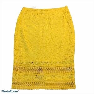 Project RUNWAY Sunflower Lace Pencil Skirt